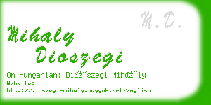 mihaly dioszegi business card